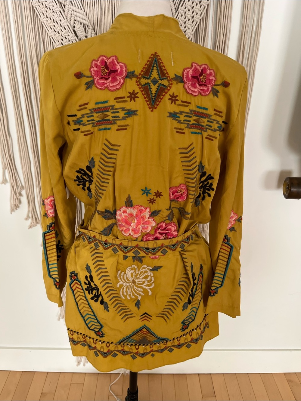 DRIFTWOOD Embroidered Tie-Waist Kimono Cardigan - Picture 6 of 13